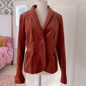 J Crew Vintage Orange Velvet Blazer
